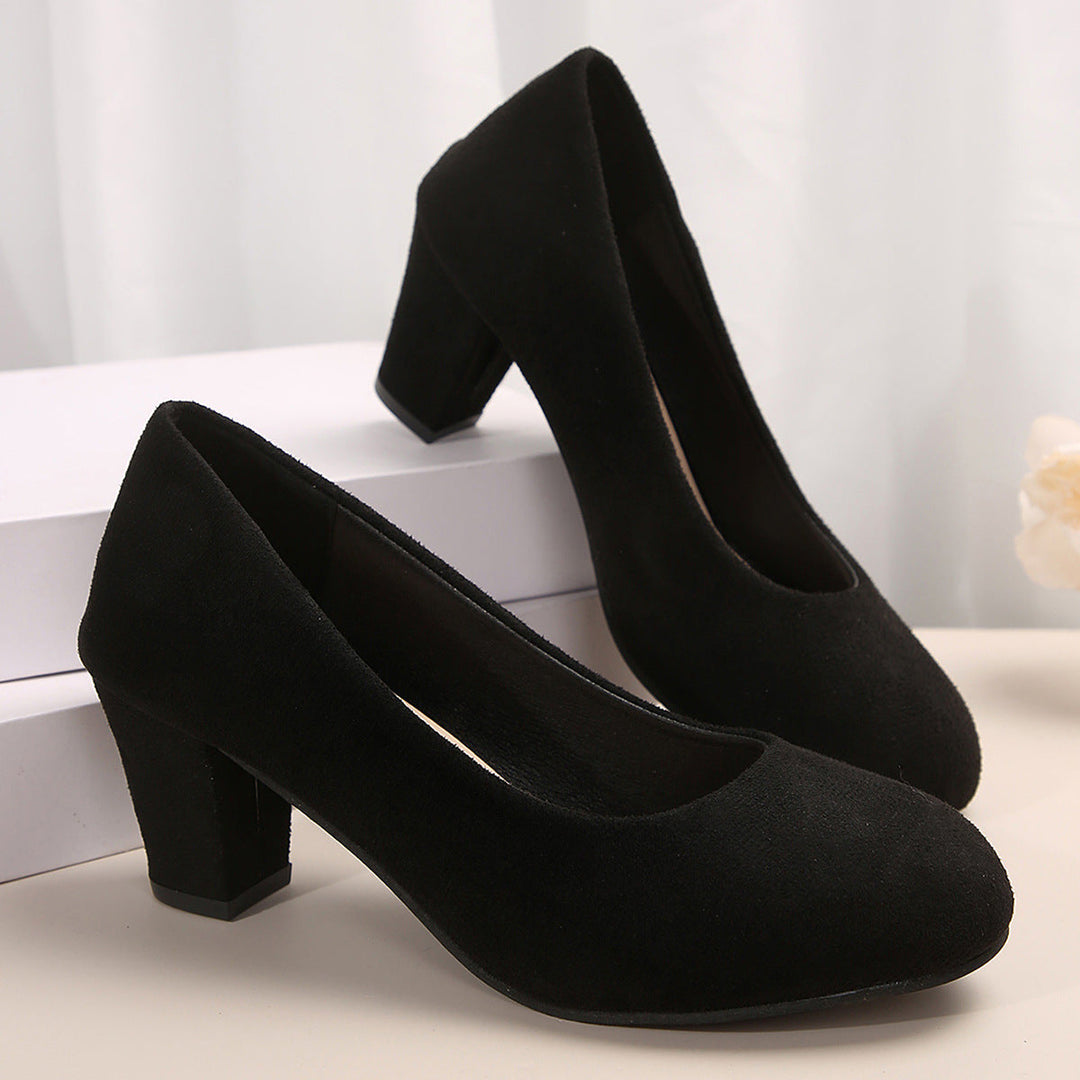 Damen elegante Pumps mit bequemem Blockabsatz Drune