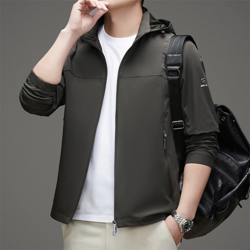 Herren Funktionsjacke mit atmungsaktiver Membran und praktischer Kapuze Drune