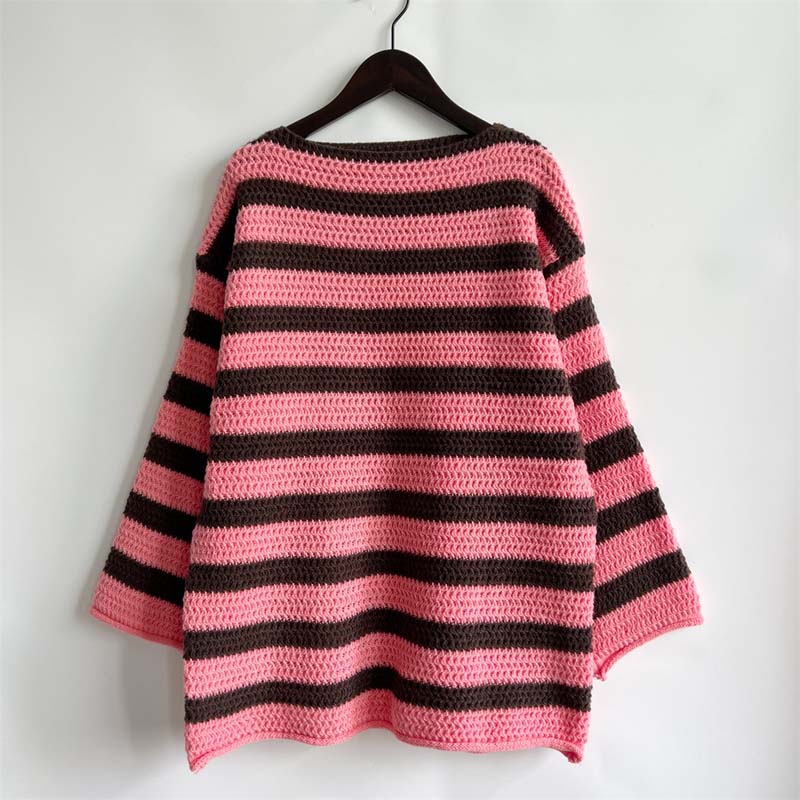 Drune | Gestreifter Strickpullover Mit Sanften Farben