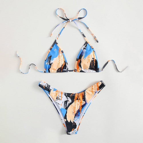 Damen Triangel-Bikini mit modischem Schnürdesign Drune