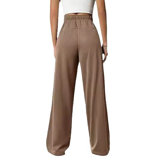 Damen Relaxed Weite Jersey Drawstring Lounge-Hosen Drune