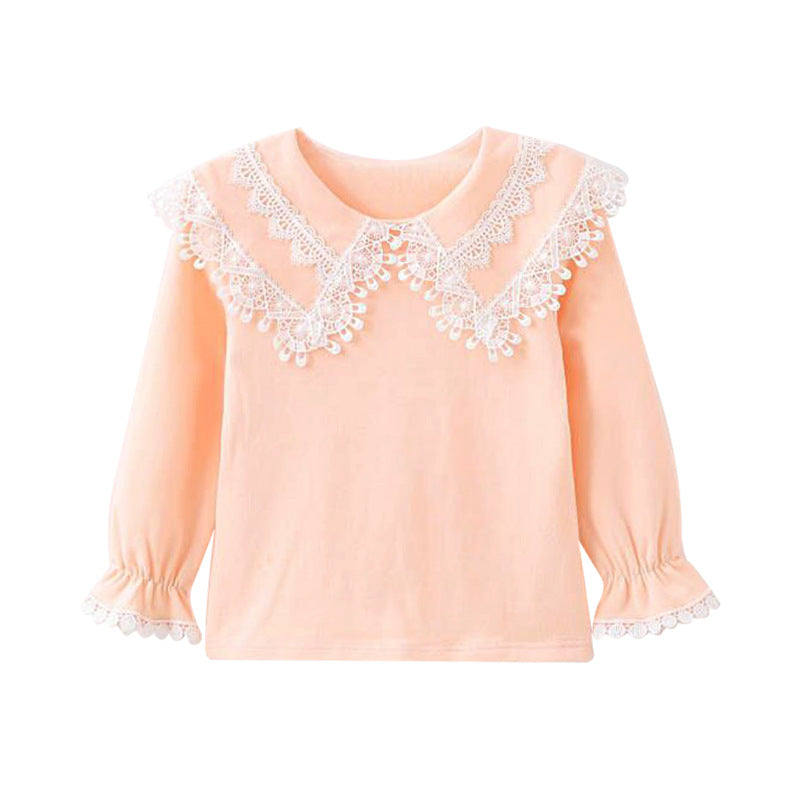 Damen Sweatshirt mit hohem Spitzenkragen Drune