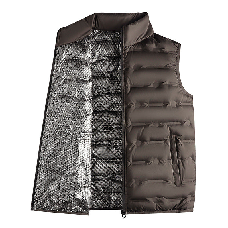 Herren leichte wattierte Stehkragenweste mit reflektierender Thermofolie Drune