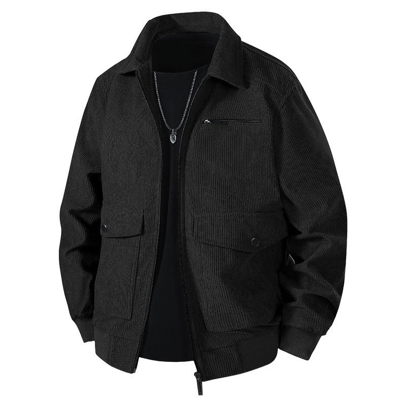 Herren Lässige Cordjacke mit praktischen Taschen Drune