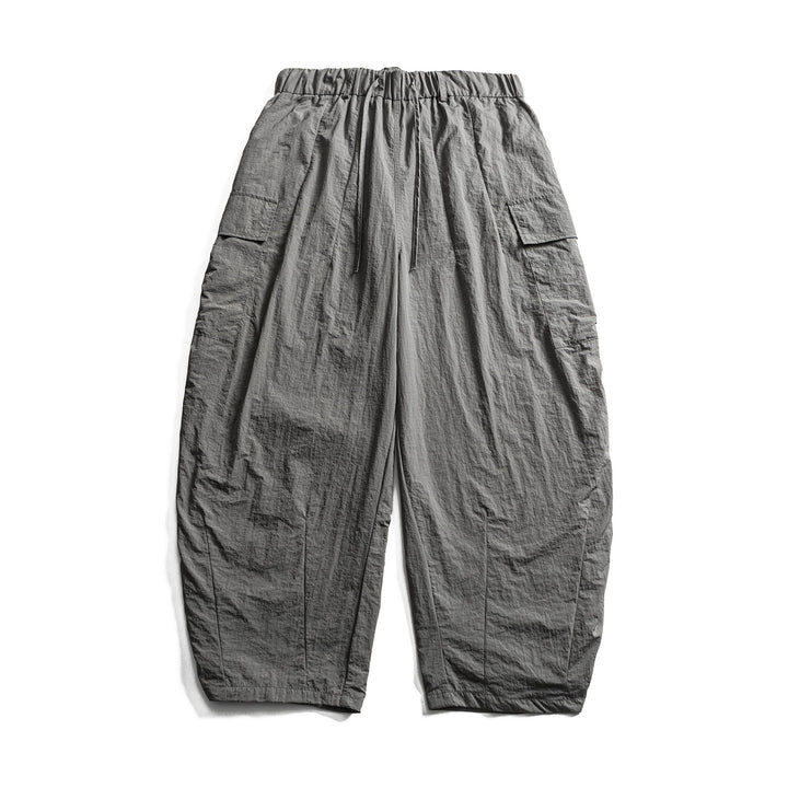 Herren Leichte Crinkle‑Optik Cargo‑Jogginghose mit elastischem Bund und Kordelzug Drune