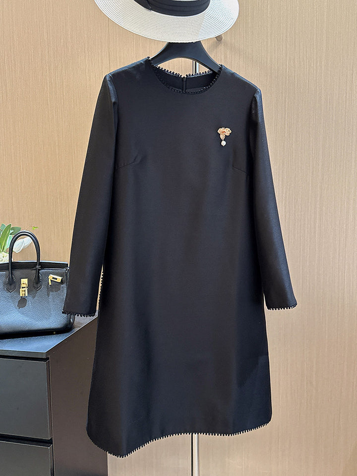 Damen Elegantes Drape Kleid Drune