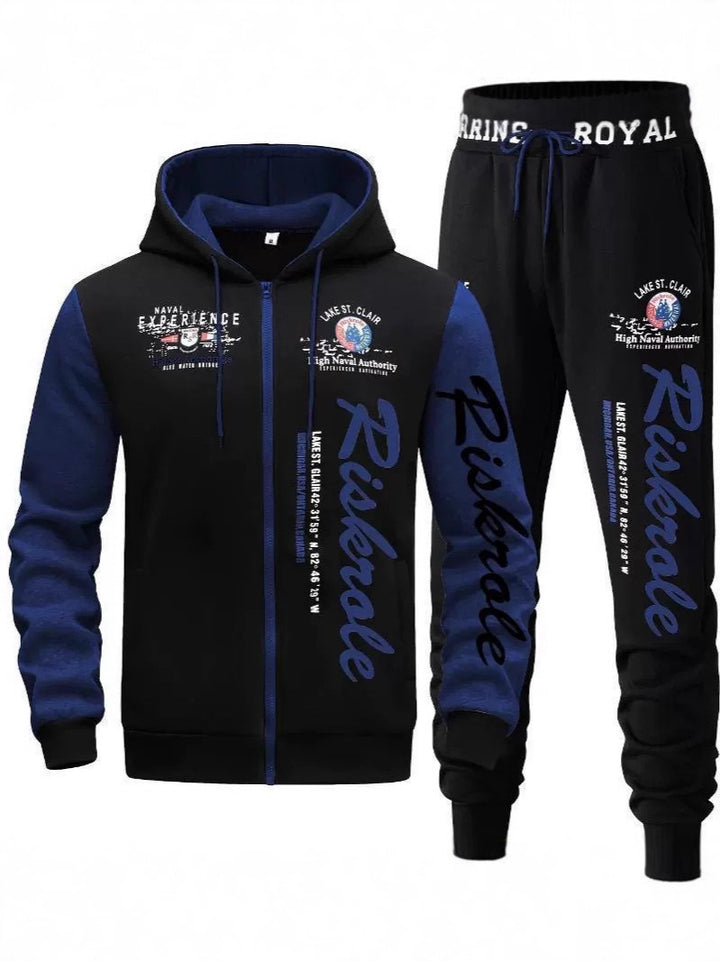 Herren Sportlicher Hoodie- und Jogginghosen-Set Drune