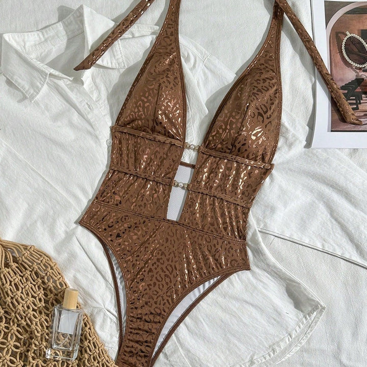Damen Eleganter Badeanzug mit tiefem Rückenausschnitt Drune