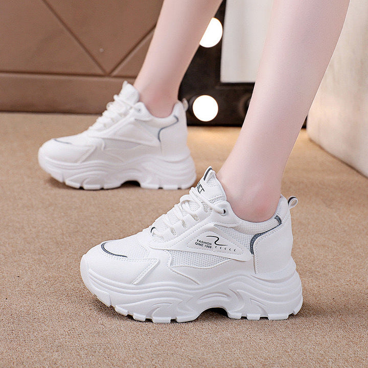 Damen Chunky Sneakers mit atmungsaktiver Oberflächenstruktur und dämpfendem Komfort Drune