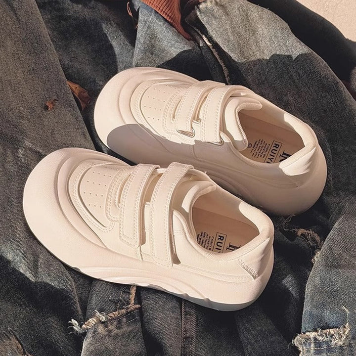 Damen Komfortable Sneaker mit verstellbarem Klettverschluss und gepolsterter Sohle Drune
