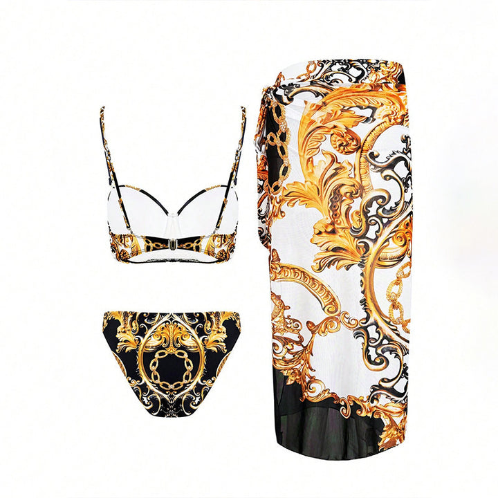 Damen Bikiniset mit elegantem Wickelrock