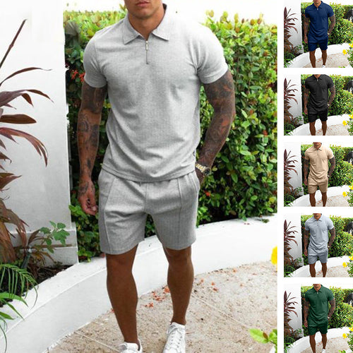 Herren Poloshirt und Shorts Set Drune