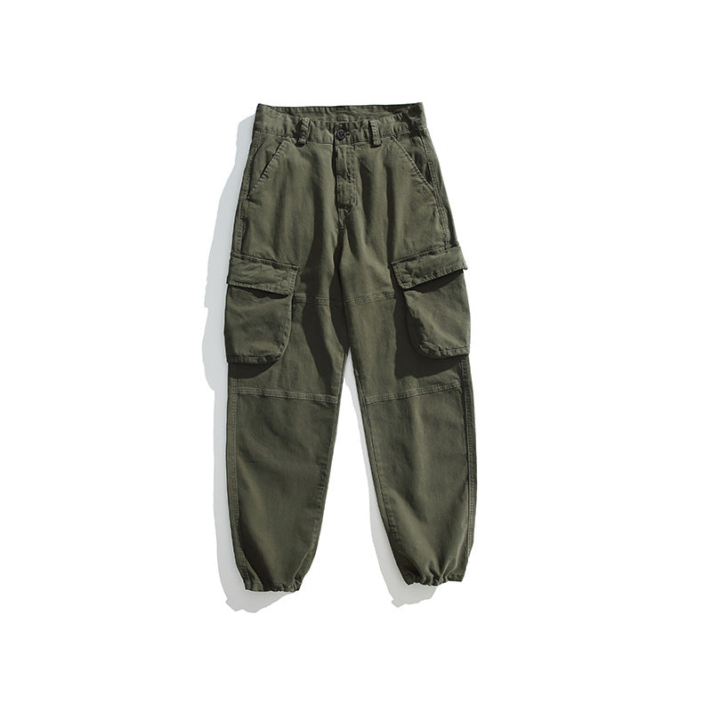 Herren Utility-Cargo-Joggerhose mit elastischem Knöchelabschluss und Mehrfach-Klappentaschen Drune