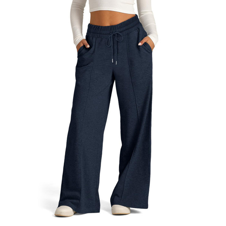 Damen nan weite Sweatpants mit hohem Bund und Tunnelzug Drune