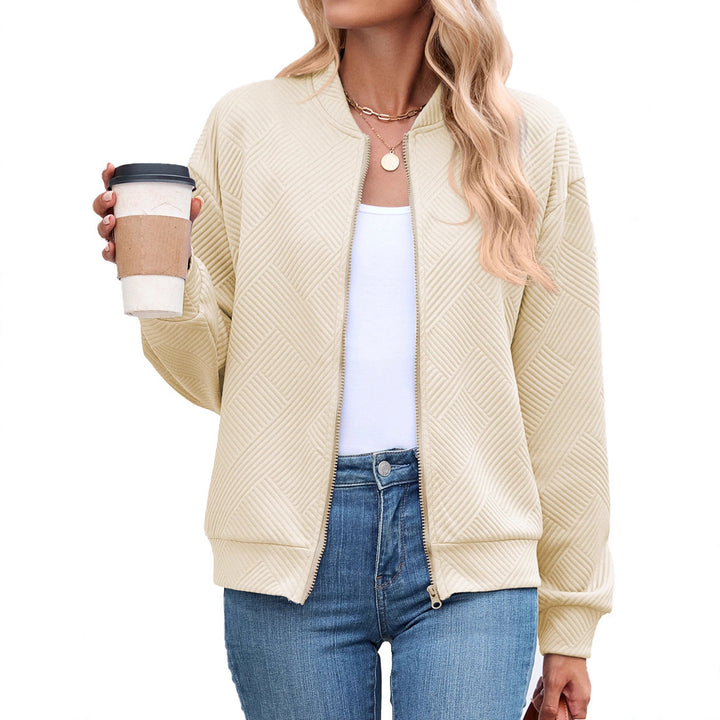 Damen Sportliche Bomberjacke mit strukturiertem Design Drune