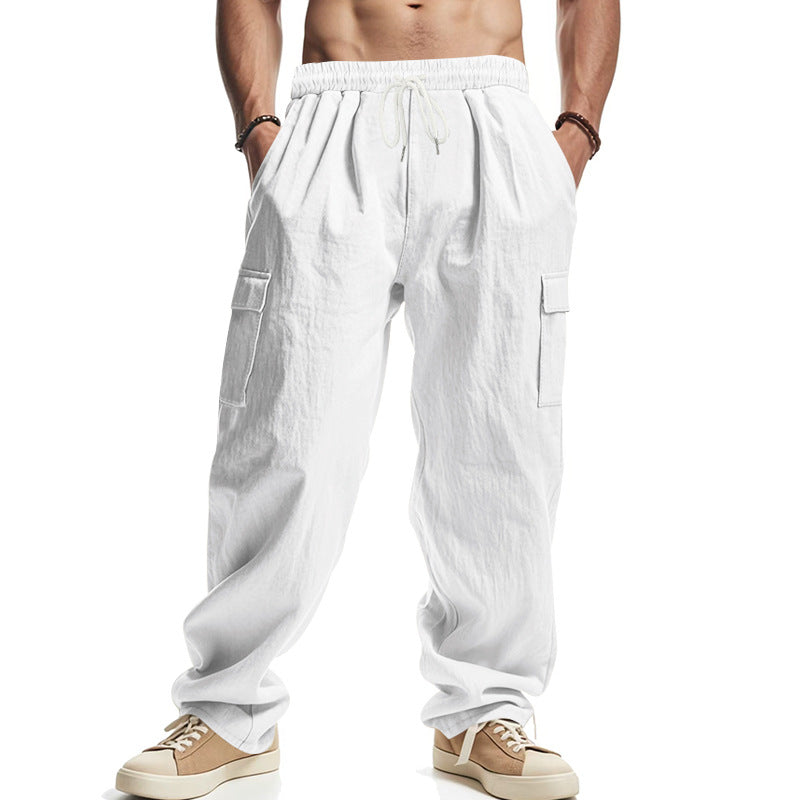 Herren Relaxed-Cargo-Hose im Oversize‑Streetstyle mit Tunnelzugbund & Klappentaschen Drune