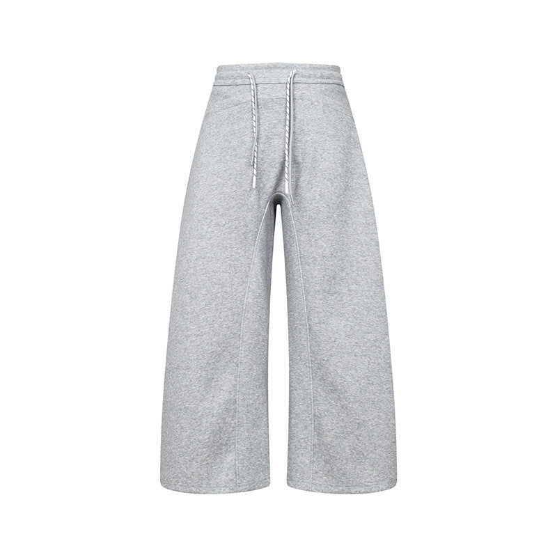 Damen Culotte-Sweatpants mit hohem Bund, Kordelzug und weitem Bein Drune