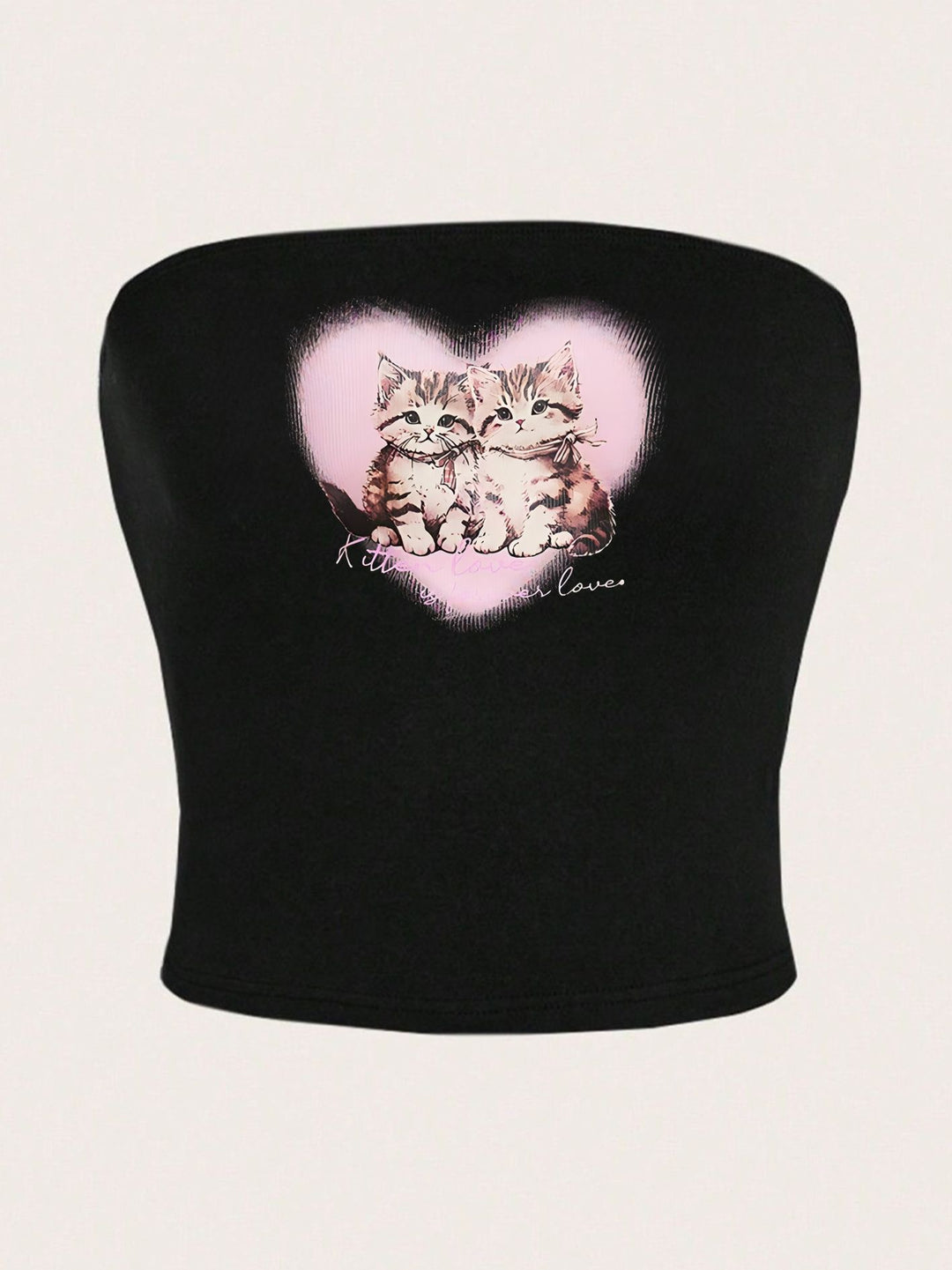 Damen Bandeau-Top mit elegantem Spitzenbandmotiv Drune