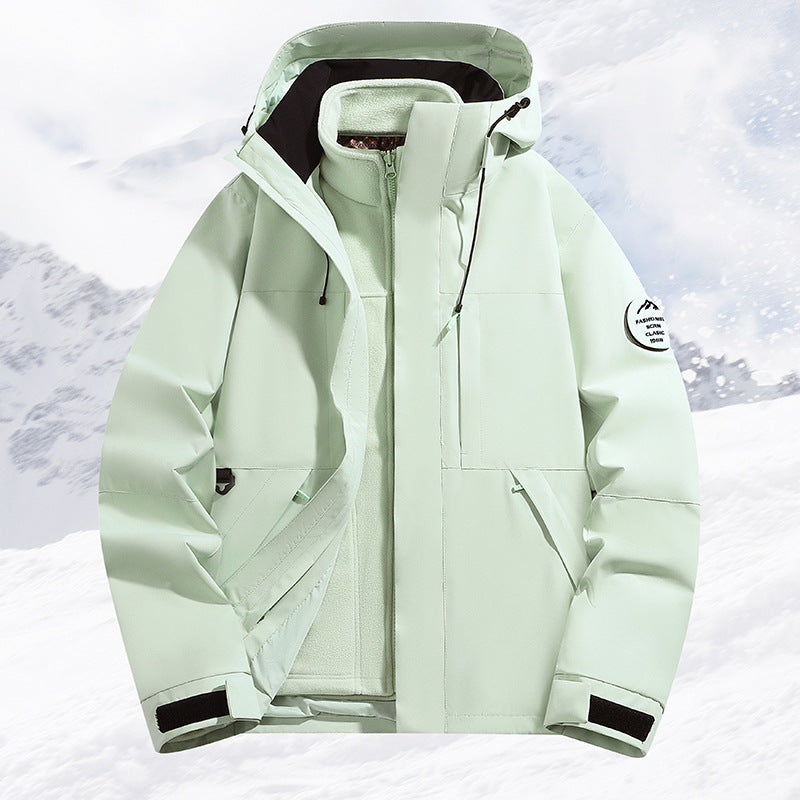 Herren mehrlagige Schneesportjacke mit atmungsaktiver Membran und verstellbarer Kapuze Drune