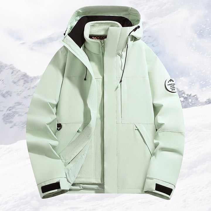 Herren mehrlagige Schneesportjacke mit atmungsaktiver Membran und verstellbarer Kapuze Drune