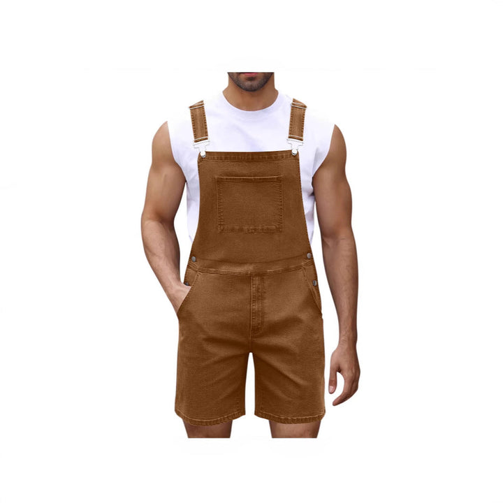 Herren Lässige Denim-Latzhose Drune