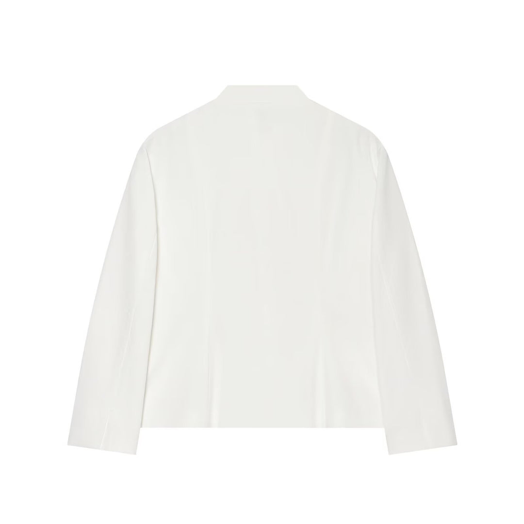 Damen Kurzjacke im Mandarin-Stil mit chinesischen Knotenverschlüssen und geradem Schnitt Drune