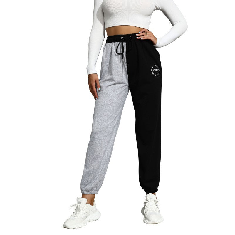Damen Lässige Trackpant mit hohem Gummibund, Tunnelzug, Seitentaschen und elastischen Bündchen Drune