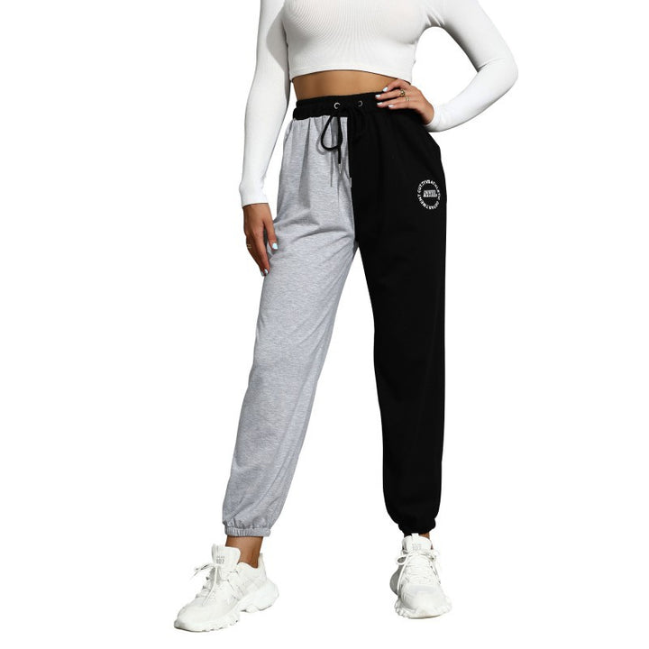 Damen Lässige Trackpant mit hohem Gummibund, Tunnelzug, Seitentaschen und elastischen Bündchen Drune