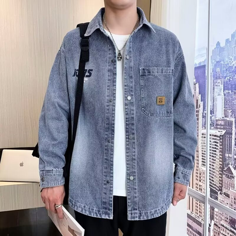 Herren Denim-Überhemd Drune