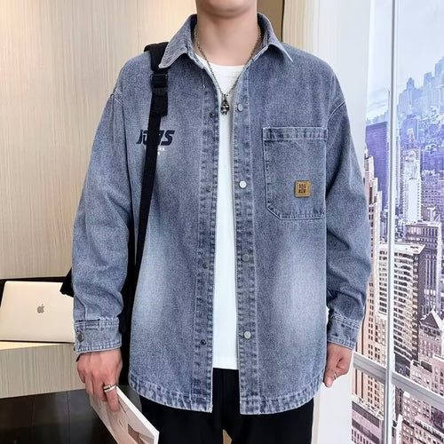Herren Denim-Überhemd Drune