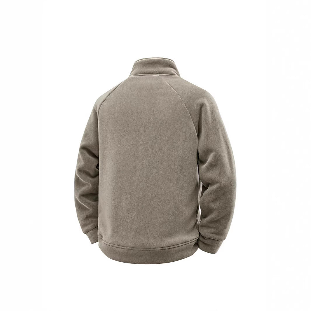Herren Fleece-Thermojacke mit doppellagigem Teddy-Innenfutter und hohem Stehkragen Drune