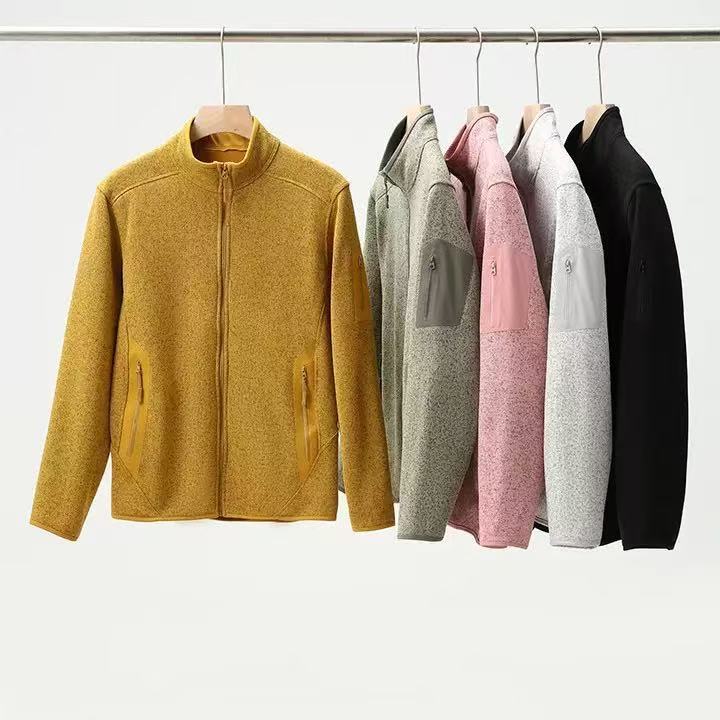 Damen Fleecejacke mit seitlichen Reißverschlusstaschen und hohem Kragen Drune