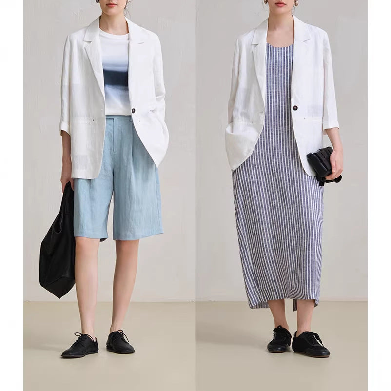 Damen Bequeme und elegante Leinenhose Drune
