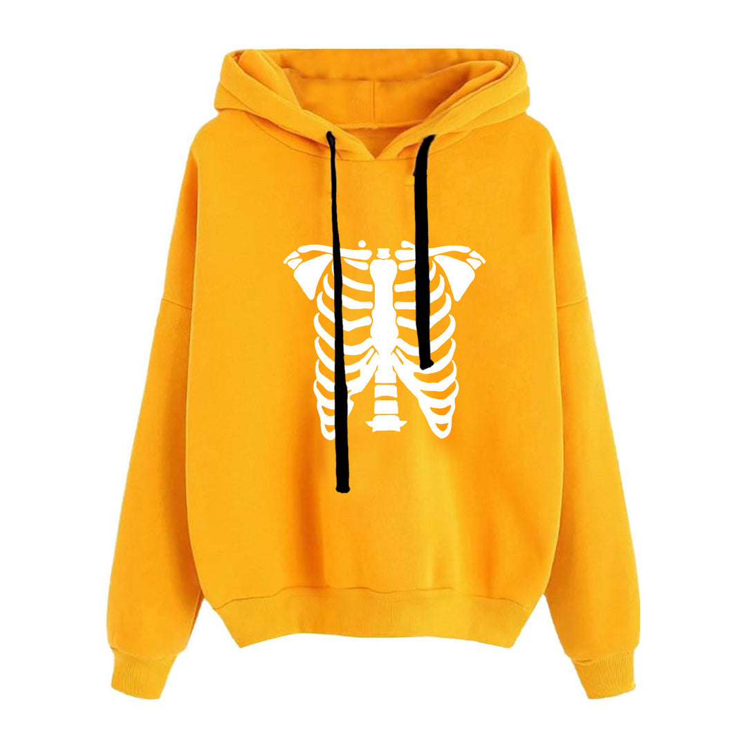 Damen nan lässiger Oversize Kapuzenpullover mit Herz‑und‑Pfotenprint, Kordelzug und gerippten Bündchen Drune
