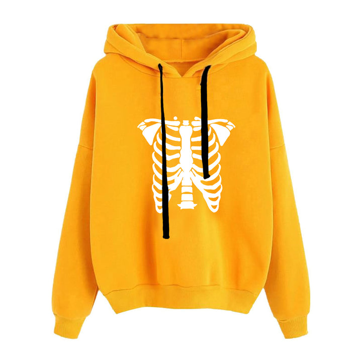 Damen nan lässiger Oversize Kapuzenpullover mit Herz‑und‑Pfotenprint, Kordelzug und gerippten Bündchen Drune