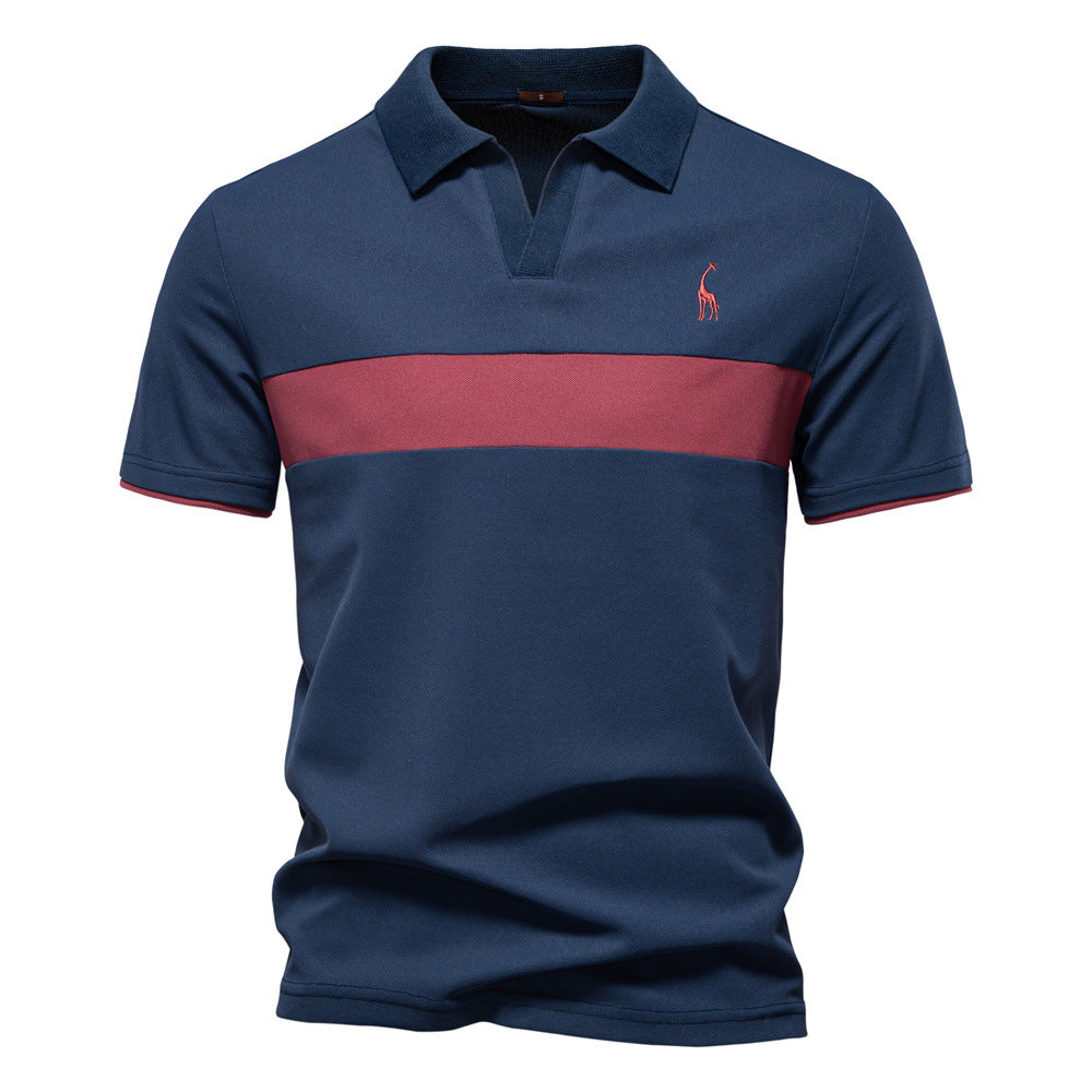 Herren Poloshirt mit modernem Farbblockdesign und hochwertiger Baumwollmischung Drune