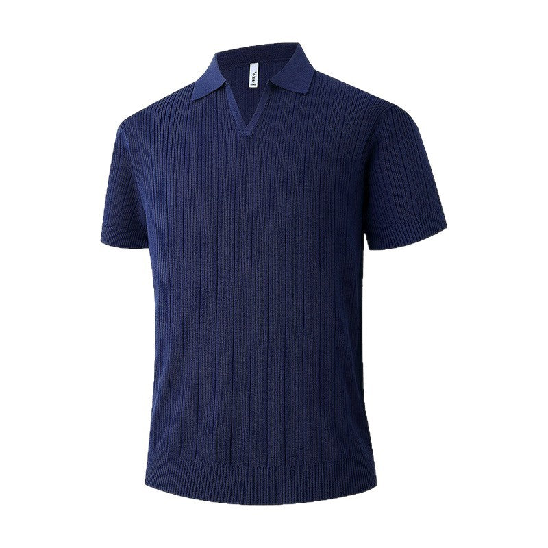 Herren Kurze Strickoberteile mit V-Ausschnitt Drune