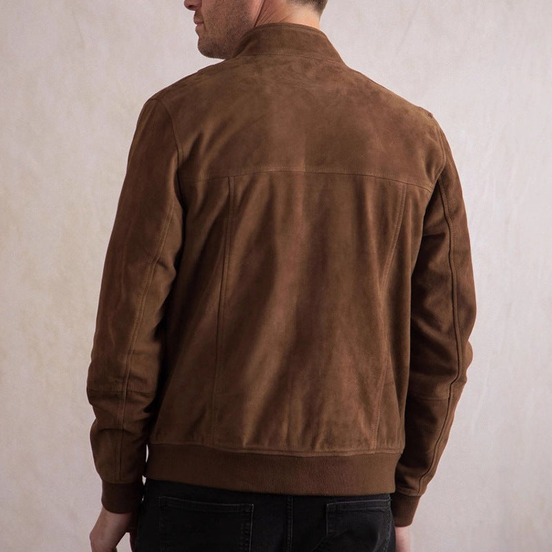 Herren hochwertige Wildlederjacke im modernen Schnitt Drune
