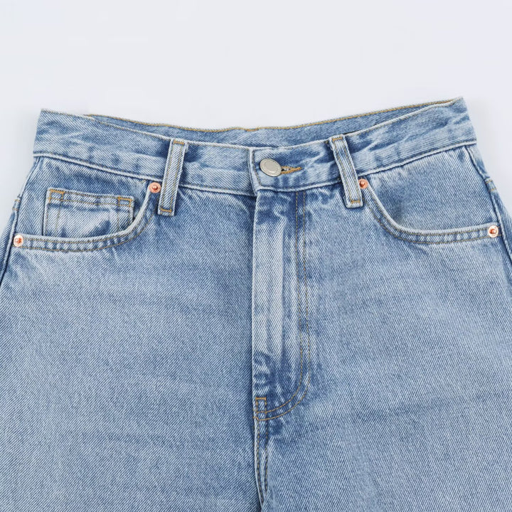 Damen Hochgeschnittene Relaxed-Jeans mit konischem Bein Drune