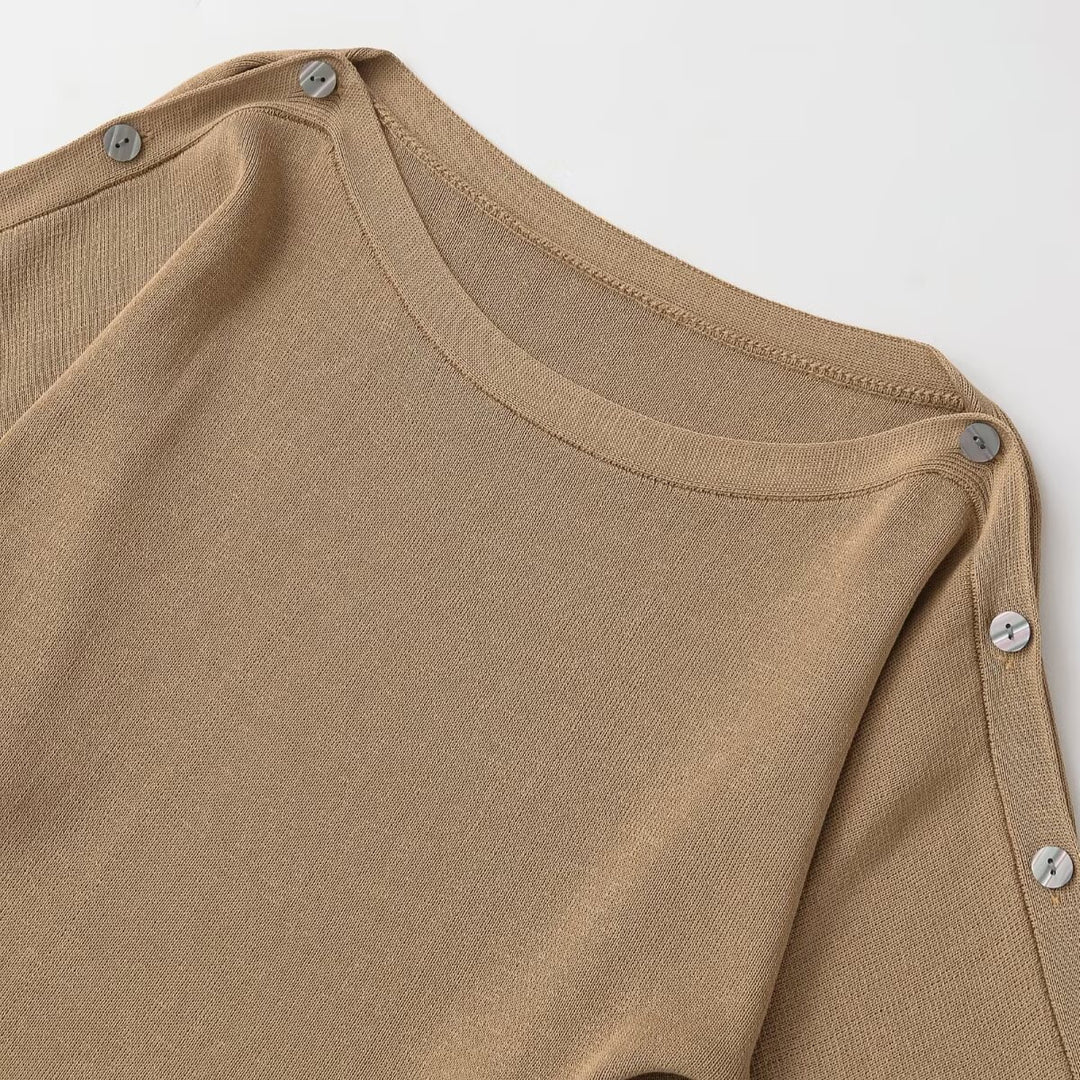 Damen Feinstrick-Poncho mit ausgestellten Fledermausärmeln Drune