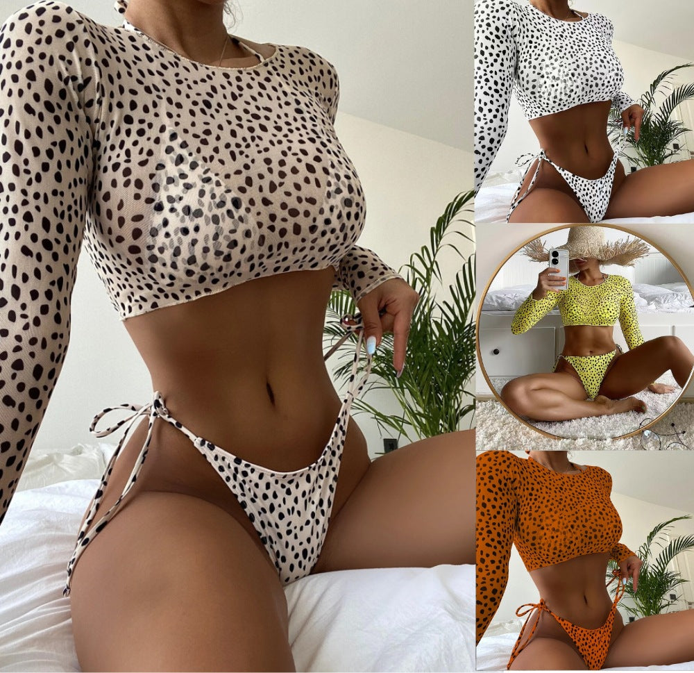 Damen modisches Strick-Bikinioberteil und Unterteil Drune