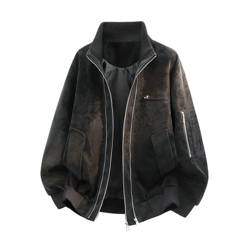 Unisex Oversize-Flight-Bomberjacke mit gesteppter Innenlage, Utility-Ärmeltasche & gerippten Abschlüssen Drune