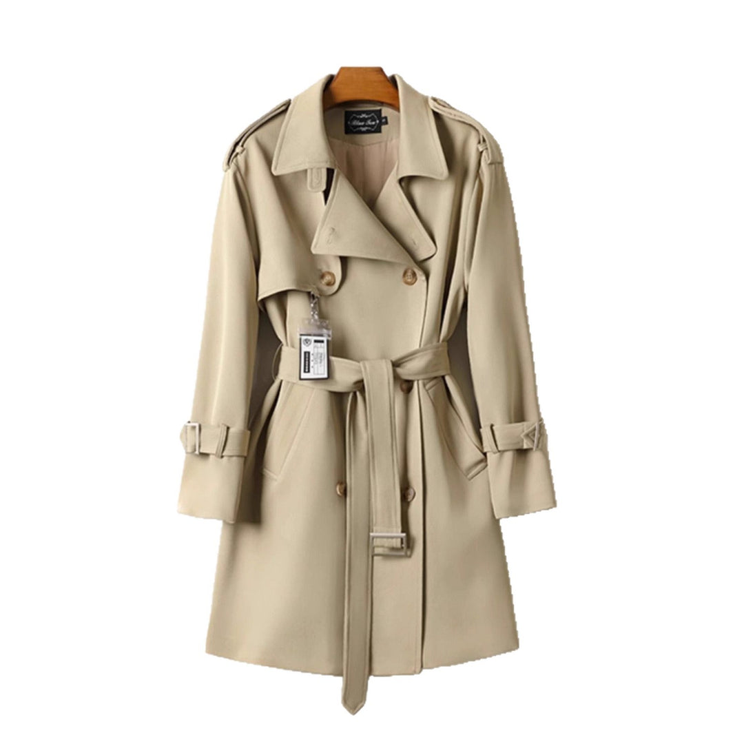 Damen Modischer Trenchcoat mit oversized Schnitt Drune