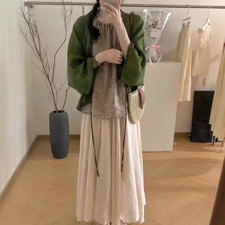 Damen Leichte Durchsichtige Wickeljacke Drune