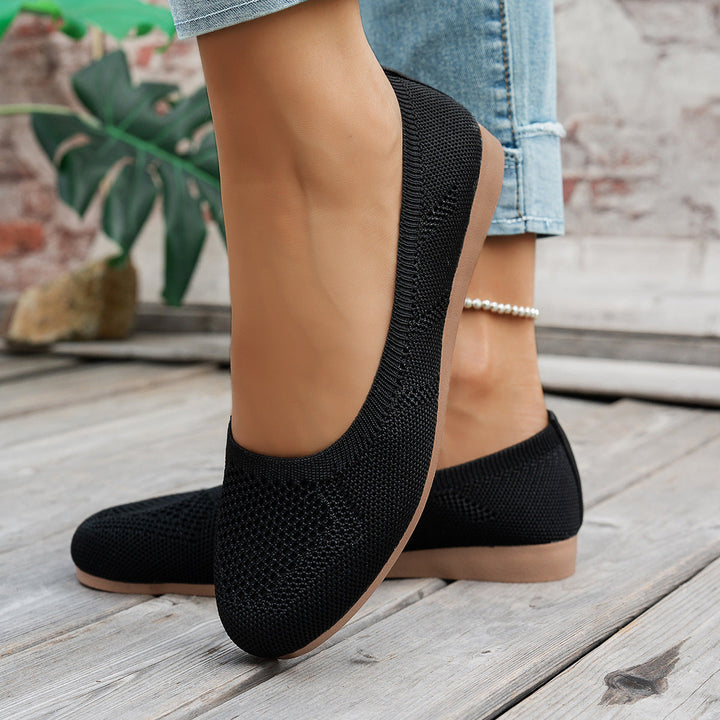 Damen atmungsaktive Ballerinas mit flexiblem Fußbett Drune