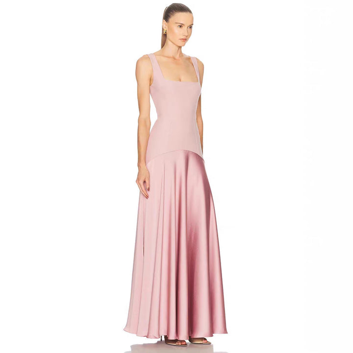 Damen elegantes Kleid mit figurformendem Schnitt und elegantem Reißverschluss Drune