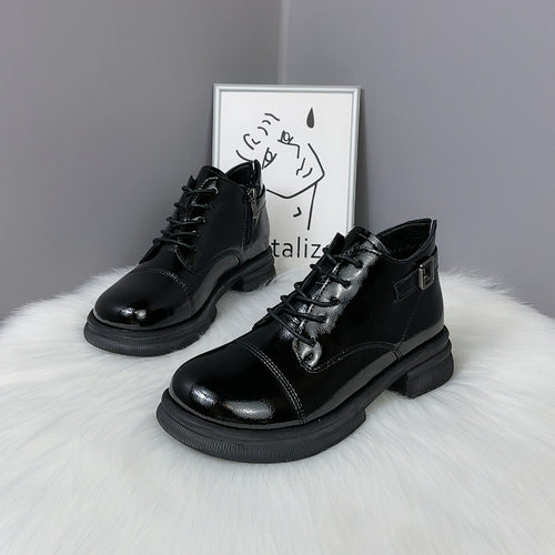 Damen Modische und robuste Schnürstiefeletten Drune