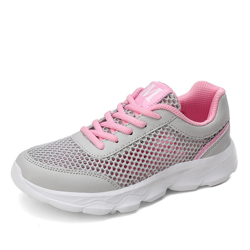 Damen nan leichte Netz-Sneaker mit belüftetem Obermaterial und stoßdämpfender Wellenlaufsohle Drune