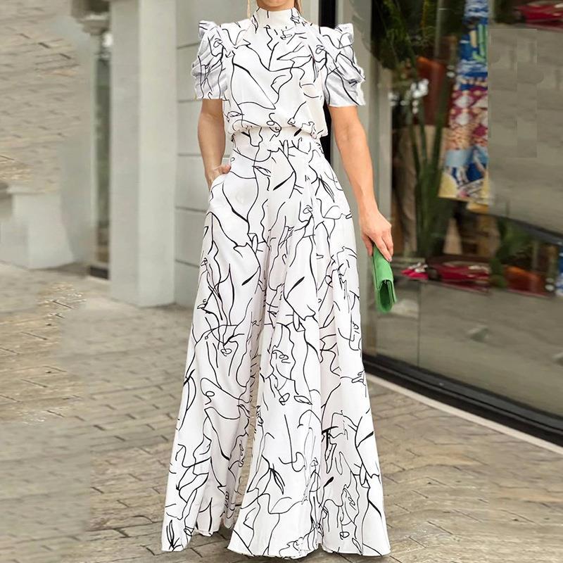 Damen Jumpsuit mit elegantem Wickeloberteil und modischem Oversized-Schnitt Drune