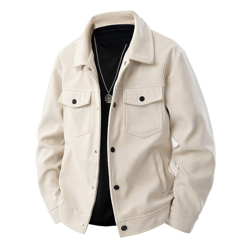 Herren Modische Cordjacke mit Taschen Drune